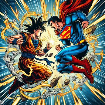 Goku vs. Superman AI Art, and Vegeta vs. Supergirl | Fandom
