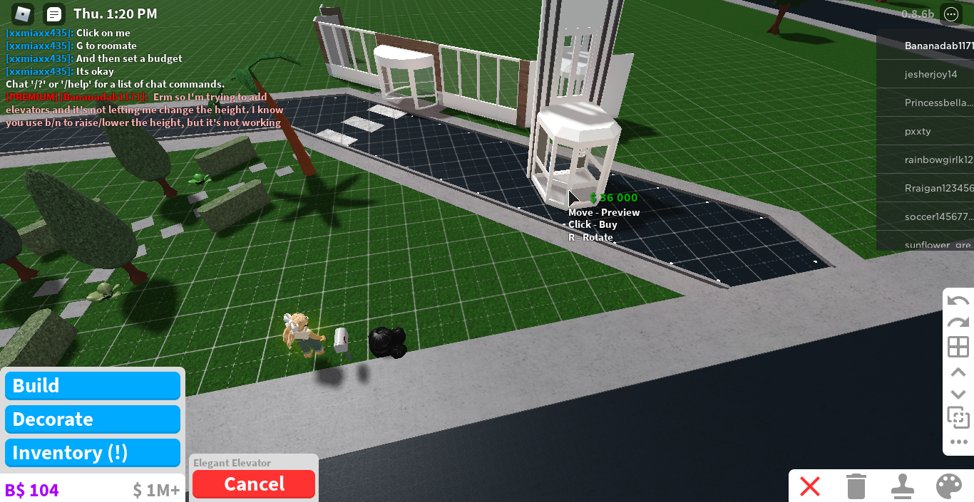 Bloxburg Elevator