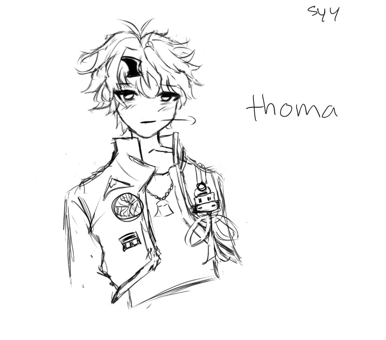 Thoma Sketch Before I Draw The Maid Version Of Him Fandom