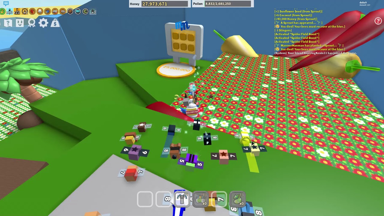 How Many Bees Do You Have In Bss Test Servers Fandom - i found a robo aphid o playing a roblox bee swarm