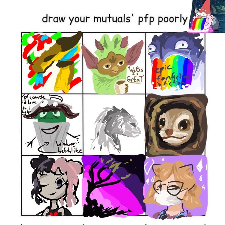Drawing PFPs of mutuals! Fandom