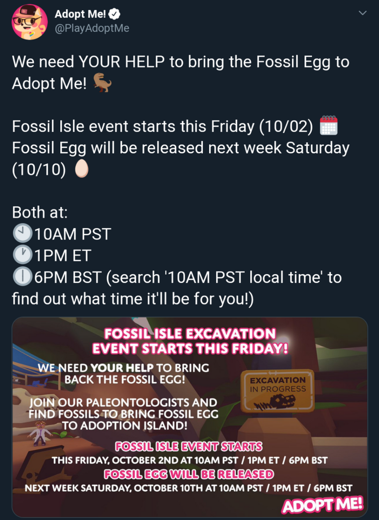 Adopt Me Fossil Eggs 