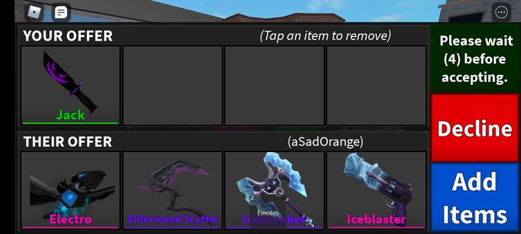 Electro, Trade Roblox Murder Mystery 2 (MM2) Items