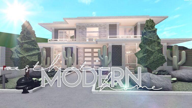 Bloxburg - Large Modern House Speedbuild (exterior) 