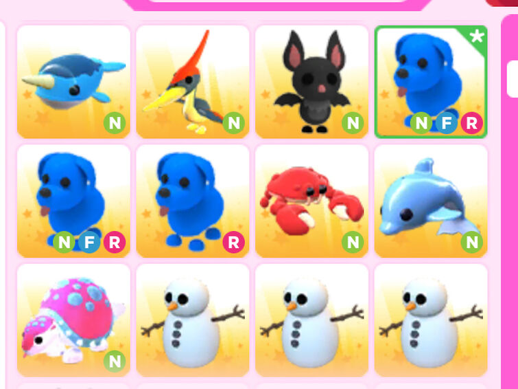 Welcome to my Adopt me shop! red star= might not trade/looking for offers  LF: Blue dog, ride pot, space whale, and rare pets! : r/AdoptMeRBX