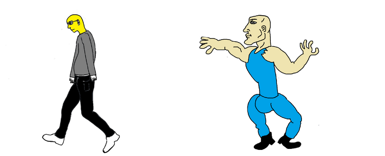 Virgin Vs Chad Meme Template