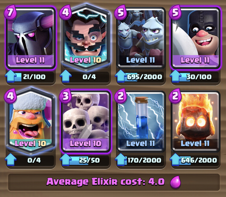 Deck help, I'm in arena 11, all legendaries I own are in the photo : r/ ClashRoyale