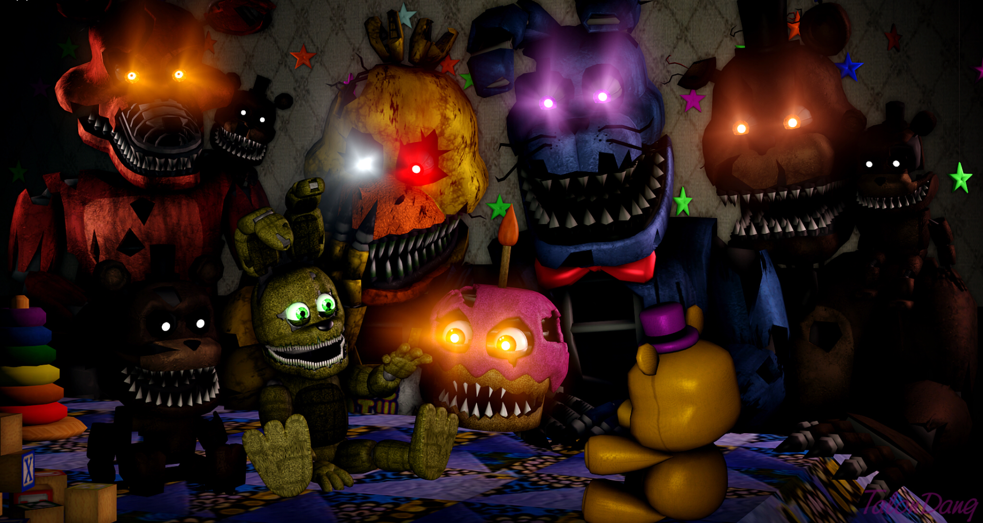 Фото аниматроников из fnaf 4