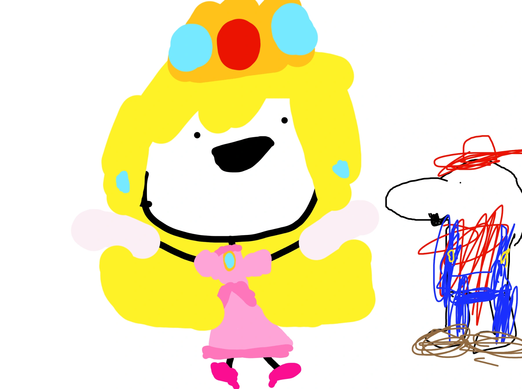 Cursed picture of peach and Mario I made Fandom