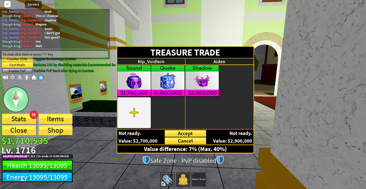 trading quake, light, and ice for offer? I know it may not be the best