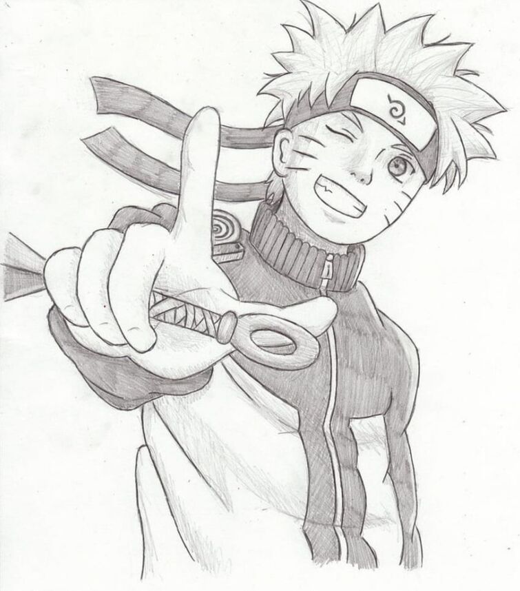 NARUTO UZUMAKI pencil drawing by me. : r/Naruto