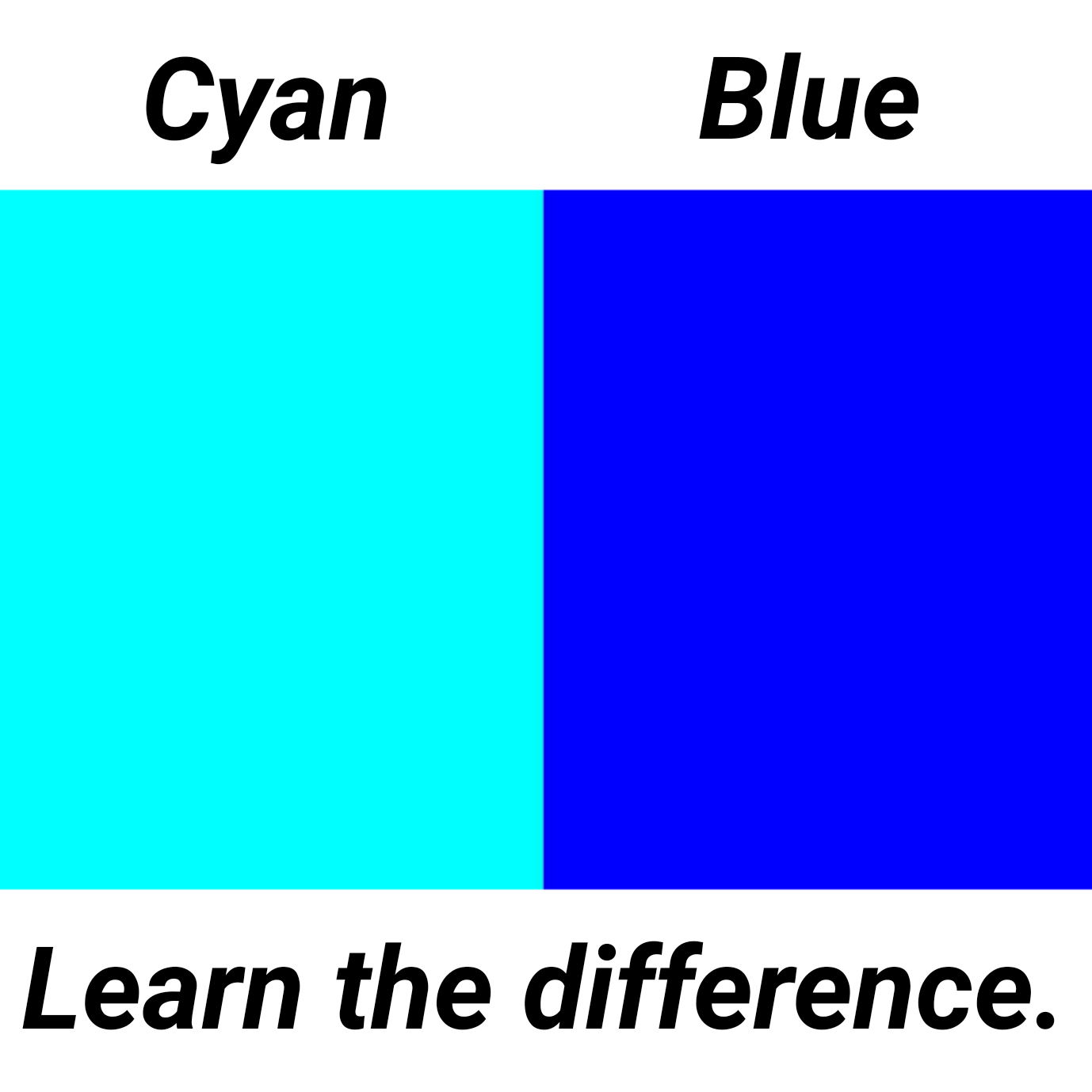 Why does everyone call cyan a shade of blue : r/colors