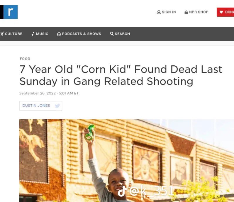 Is the corn kid really dead? Fandom
