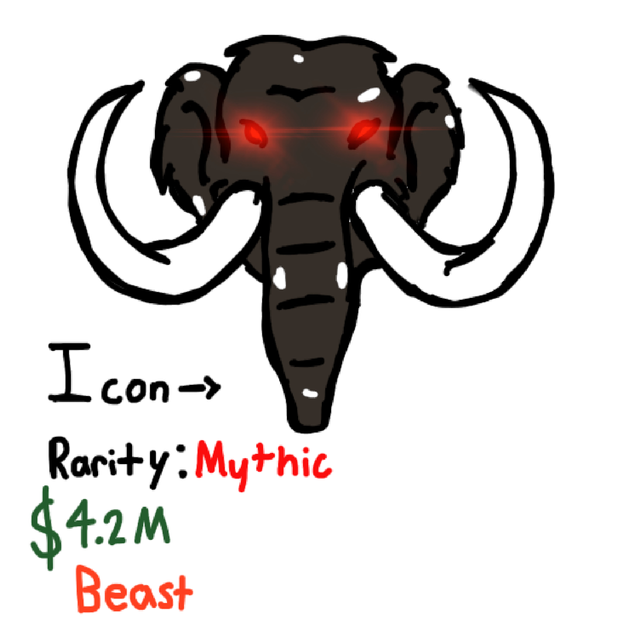 I DREW the *MAMMOTH FRUIT* on Roblox #BloxFruits #Roblox