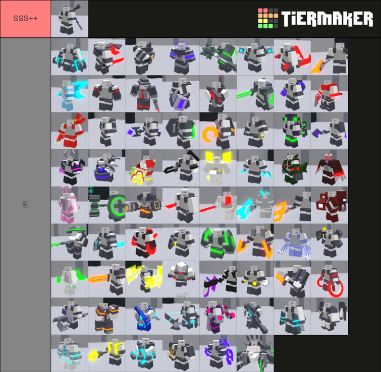 Create a critical strike classes - tierlist Tier List - TierMaker