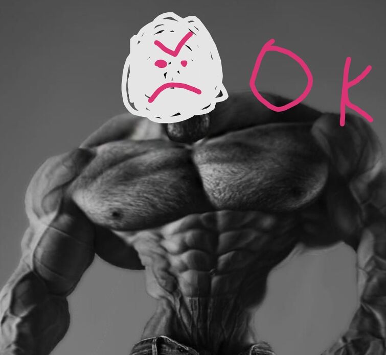 Can we make a version of the giga-Chad meme, but with a buff