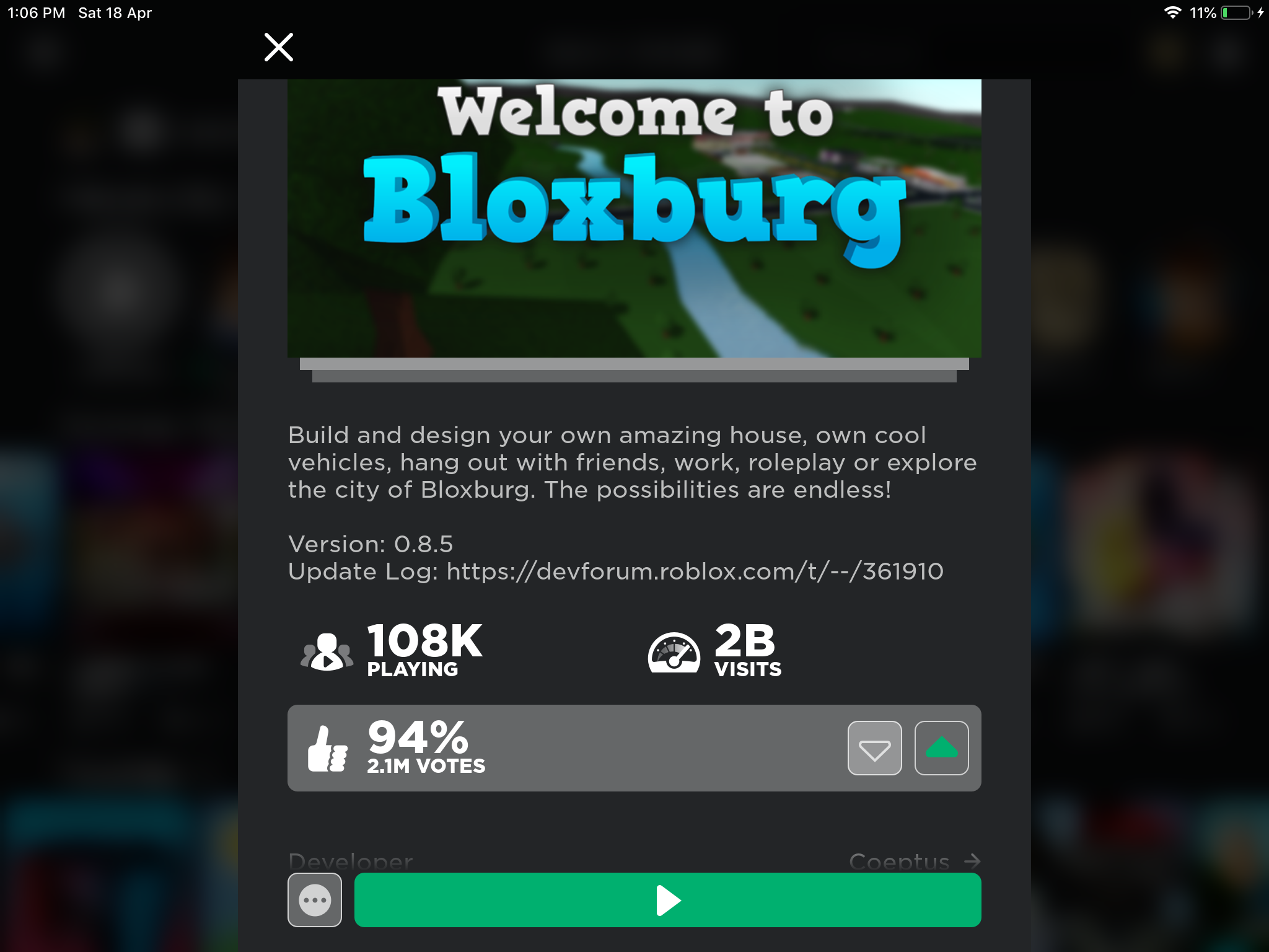 Roblox Update Log Bloxburg