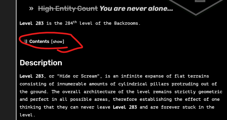 Level 283 - The Backrooms