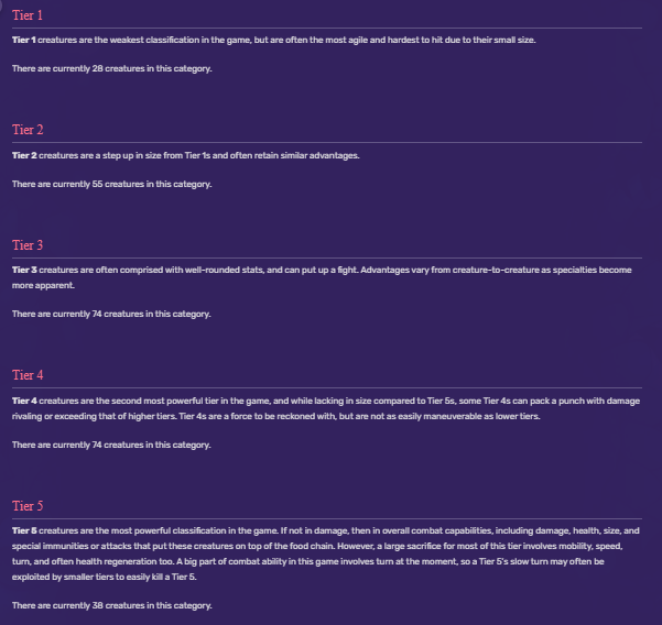 Can we add more tier 3 and tier 4 creatures i think theres not alot