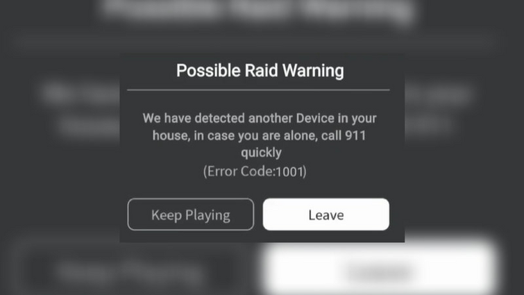 Roblox Error Code 1001: Possible Raid Warning - Another Device