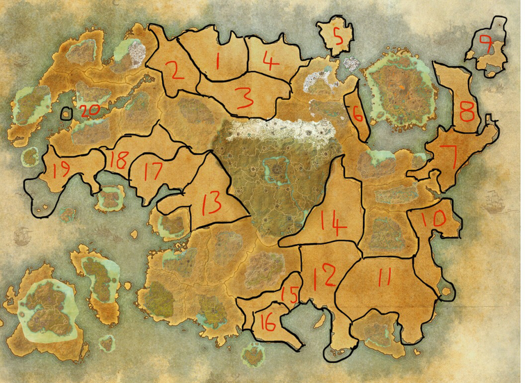 Eso Tamriel Map 2020 How Zenimax Should Split Up The Rest Of Tamriel Into Zones For Future Eso  Dlc, Thoughts? (Updated) | Fandom