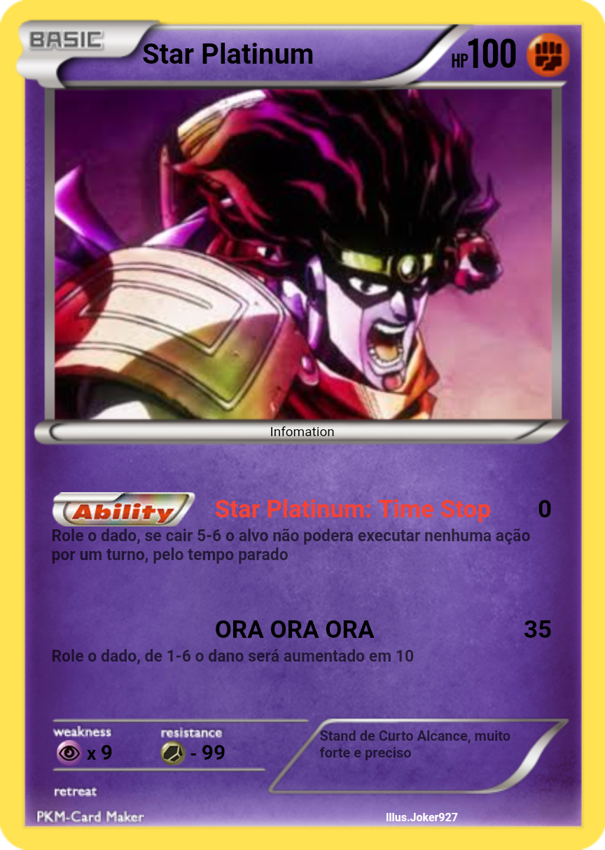 ORA! STAR PLATINUM ZA - O Mundo de Thon (OMDT) Oficial