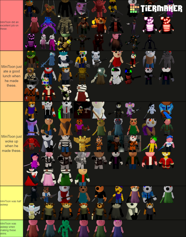 Create a roblox toy code faces Tier List - TierMaker