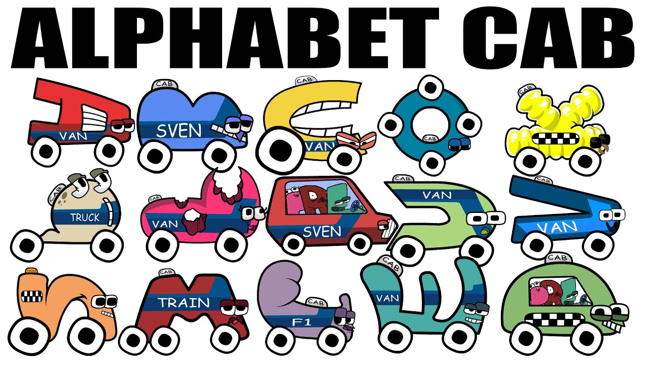 Alphabet lore Words First (CAB, MAP, GUN, VAN, WATCH & BIKE