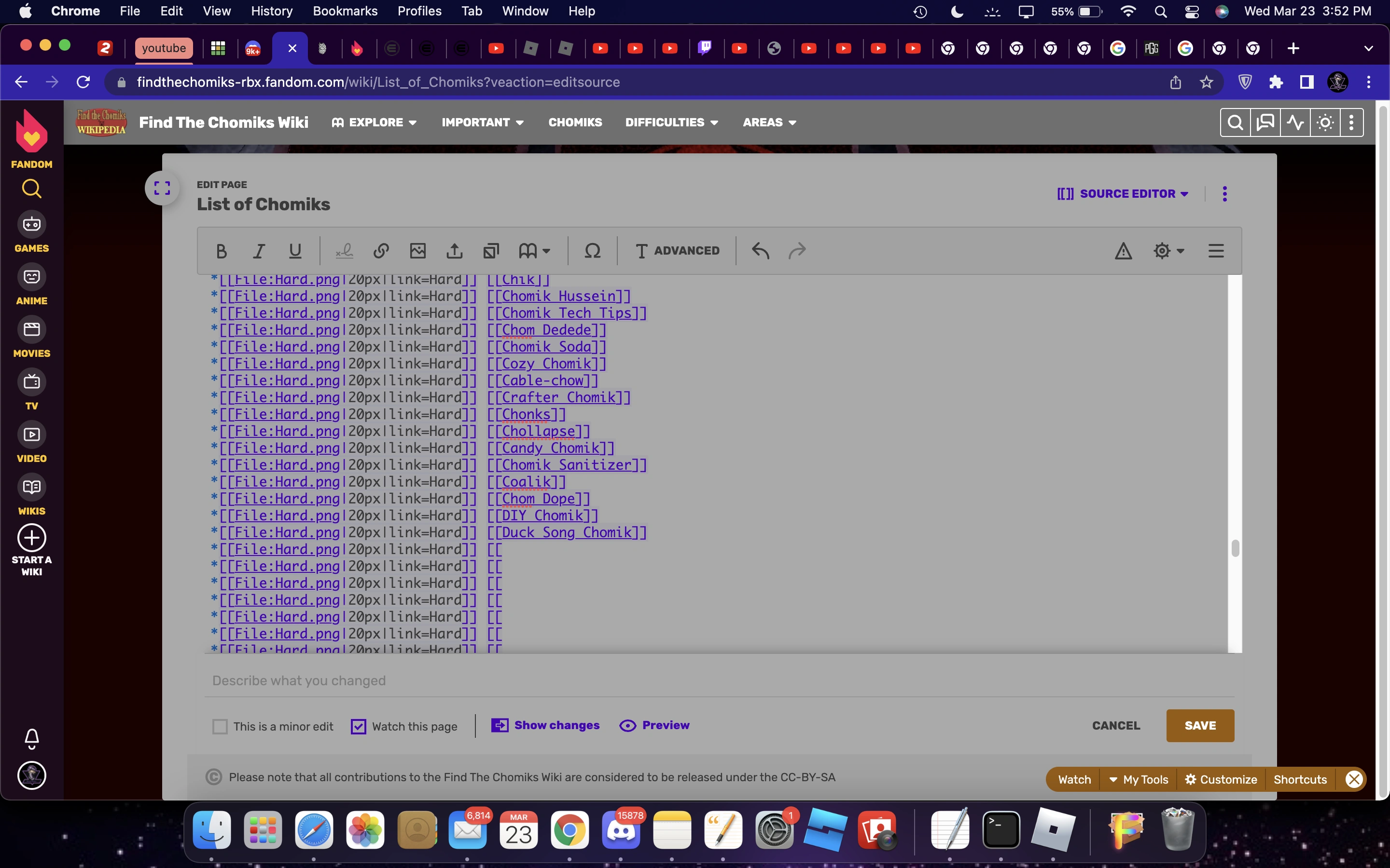 Page editing | Fandom