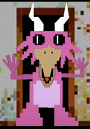 Early sprite Mock up of the Greeter for 123 Slaughter Me Street Retro