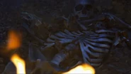 "Dugan chose to use the skills he learned as a spy for a life of crime. In the end, he came in from the cold...but couldn't take the heat." - the aftermath of the entire incident as Dugan's remains (comprising his skeleton with ashes around it) is shown inside the incinerator, which is also closely similar to the shot used for the deathcard as the segment ends