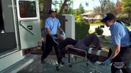 Joe was taken by the paramedics onto a stretcher as they prepare for him to placed into the back of an ambulance, and while the police officer calmed the very annoyed Serena down as he assured to her that matters would be solved...