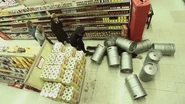 "Elroy destroyed his mind, and then a supermarket, and finally himself", "Clean up on aisle 6" - Elroy's deserved demise