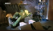 .... he messed up as he suffocates from being overwhelmed by laughing gas