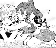 Shizuka durante la cita en el onsen.