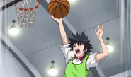 Yusuke playing basketball-
