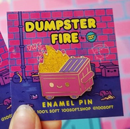 Glitter Dumpster Fire Pin