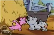 Pink Lucky, Cadpig, and Rolly