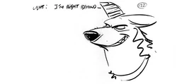 Lil' Lighting as he appears in the storyboard