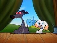 Cadpig giving Mooch a makeover