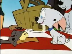 The Dalmatians take Spot on a picnic.