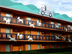 "101 Dalmatians" Hotel at Disney All-Star Resort at Disney World.