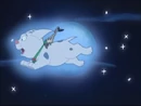 Rolly with Cruella jumping by the moon