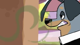 Spencer participating in the Nose-Off in "