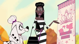  and "" with a sign for the competition.