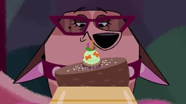 Clarissa with a soufflé in "