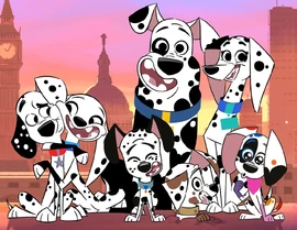 Some of the main  members (left to right): , , , , , , and .