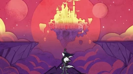  standing before the floating palace of Catatonia.