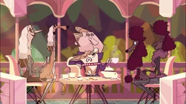 Clarissa with  in the  for 101 Dalmatian Street.