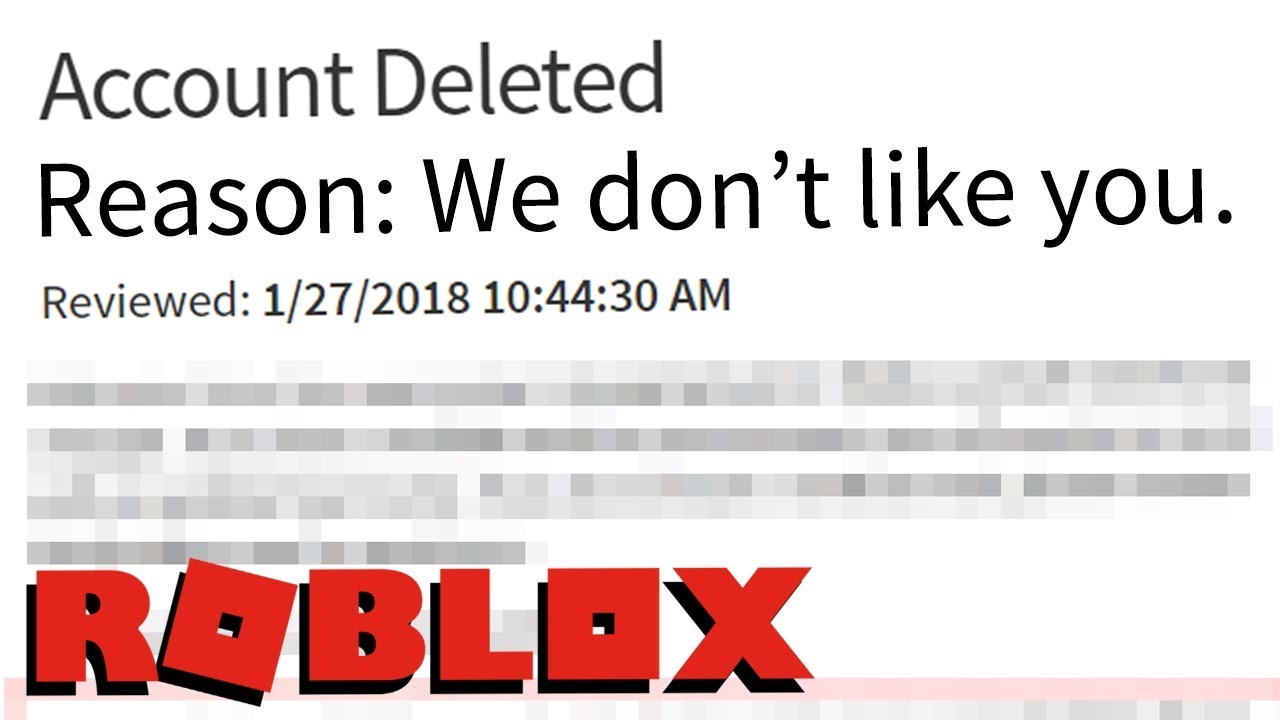 My Roblox Account Got Deleted